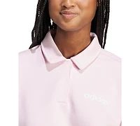 adidas Women's Essentials Linear Fleece Polo Sweatshirt