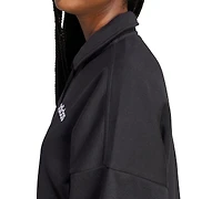 adidas Women's Essentials Linear Fleece Polo Sweatshirt