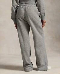 Polo Ralph Lauren Women's Drawstring Fleece Wide-Leg Sweatpant