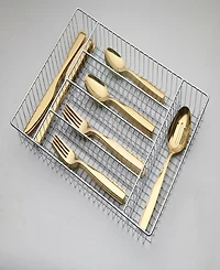 Ornative Kaede 42-Pc. Flatware Set with Wire Caddy, Service for 8