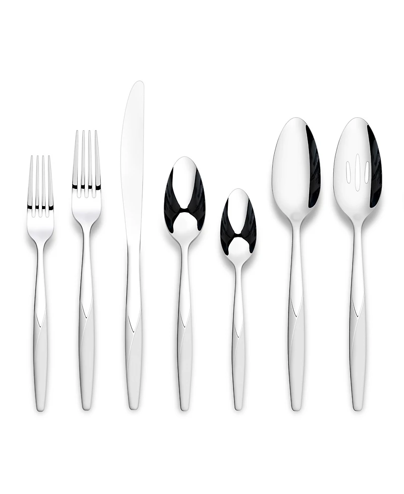 Ornative Anona 42-Pc. Flatware Set with Wire Caddy, Service for 8