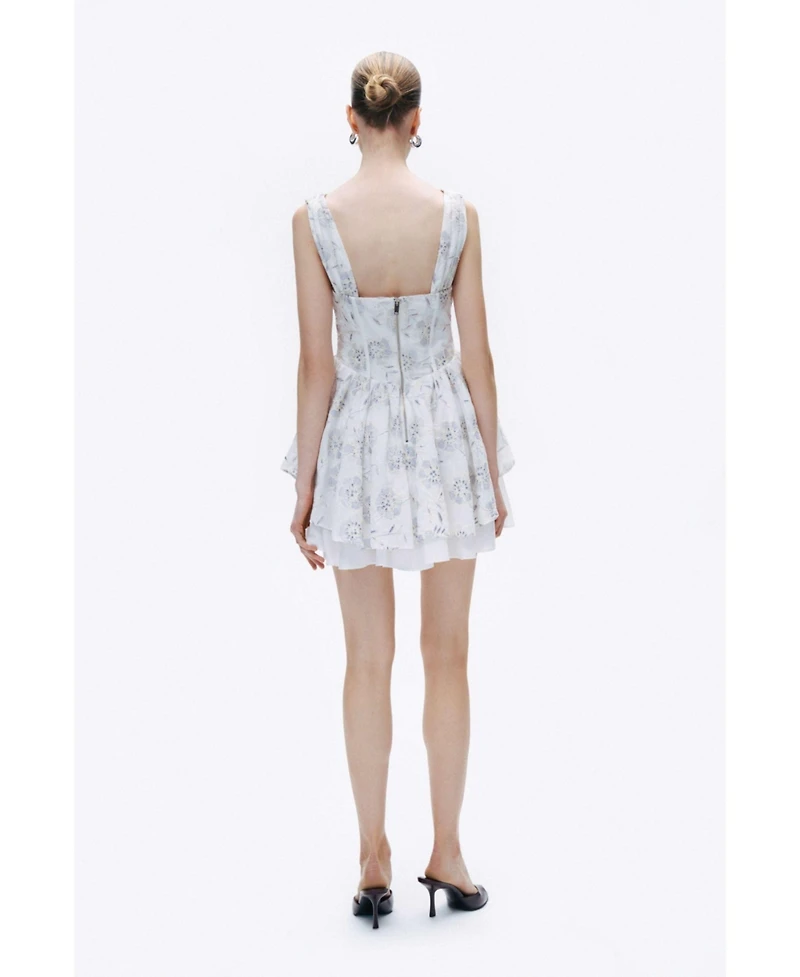 Nocturne Women's Corset Look Broderie Mini Dress