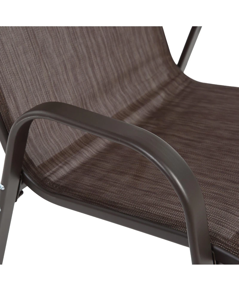 Mondawe Outdoor 4 Piece Patio Chairs with Breathable Textilene Fabric