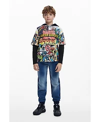 Desigual Boys Boys's Marvel T-shirt with layering effect