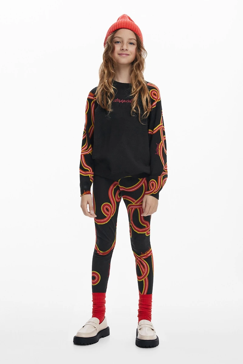 Desigual Girls Girls's Serpentine sleeve sweater