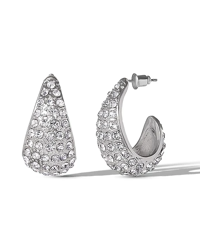 Jessica Simpson Pave Teardrop Clip-On Earrings