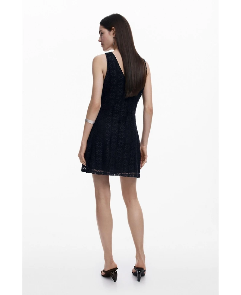 Desigual Women's Sleeveless lace dress