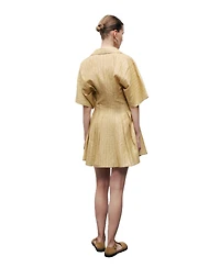 Nocturne Women's Linen Mini Shirt Dress