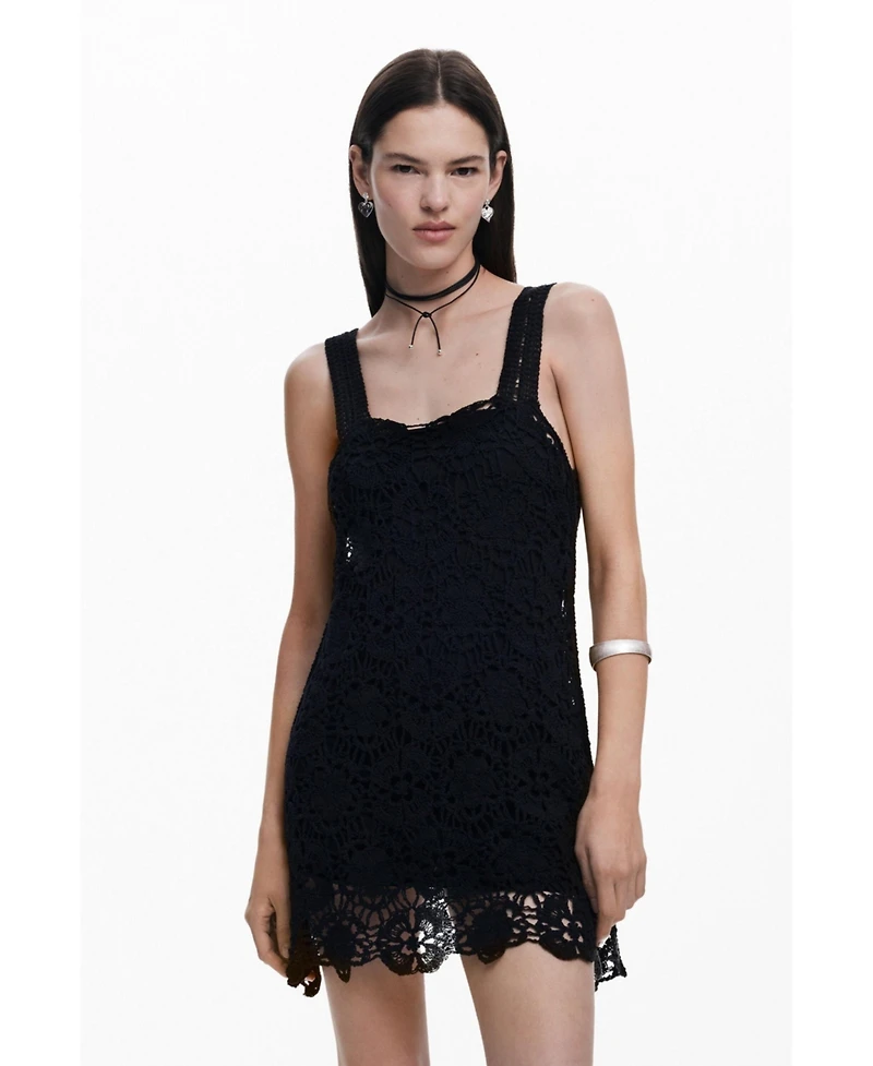 Desigual Women's Crochet mini dress