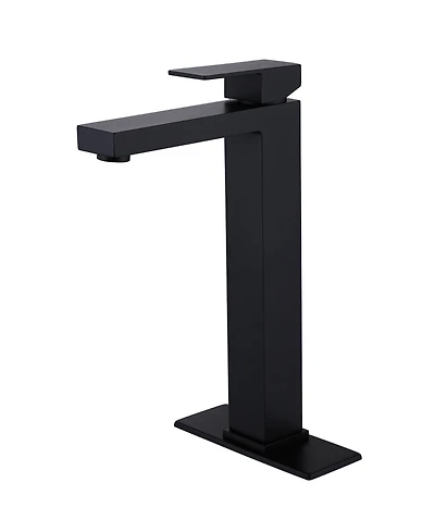 Greenspring Single Hole Single Handle Bathroom Vessel Sink Faucet With Supply Hose in Brushed Gold