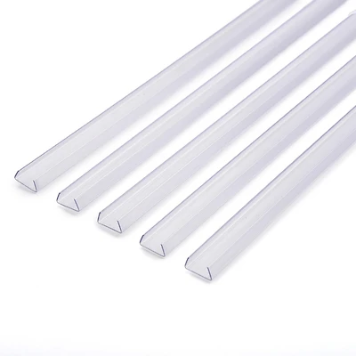 DELight 3.3" Plastic U Channel System 5PCS Del-M011M for 9/16"W Warm White Rope Light Models Del-D50W,Del-D100W,Del-D150W
