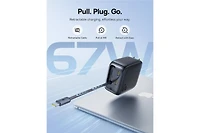 Baseus Enercore with Single Retractable Usb-c Cable Charger 67W