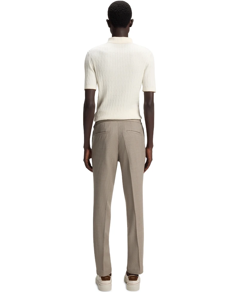 Boss by Hugo Boss Men's Wool Silk Patterned Slim-Fit Pants