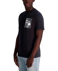 Karl Lagerfeld Paris Men's & Choupette Relaxed Fit Short Sleeve Signature Chest Graphic T-Shirt