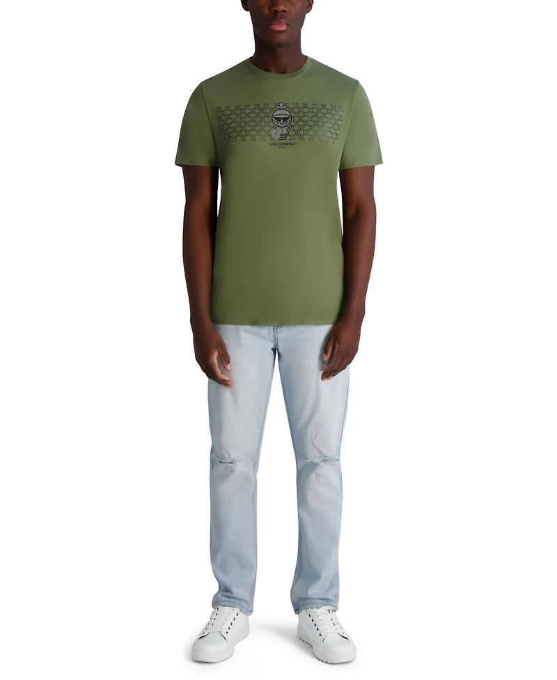 Karl Lagerfeld Paris Men's Short Sleeve Armor Logo Graphic Crewneck T-Shirt