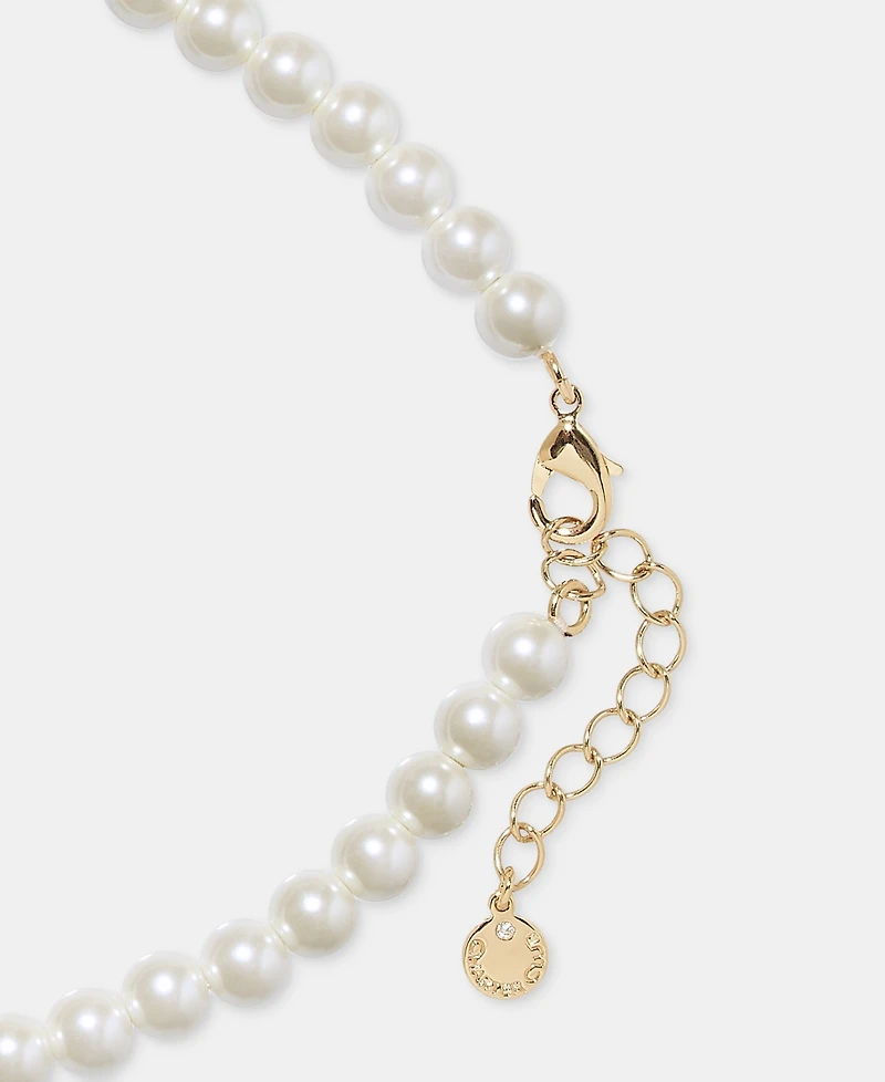 Crystal & Imitation Pearl Statement Pendant Necklace, 16" + 2" extender
