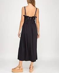 Beauty & Grace Juniors' Embellished Sleeveless Maxi Dress