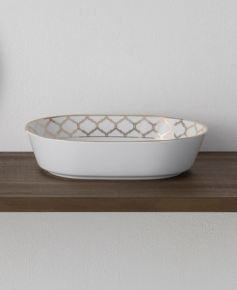 Noritake Eternal Palace Gold Oval Vegetable Bowl, 32 Oz