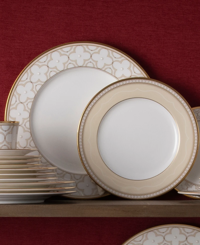 Noritake Trefolio Gold 12-Piece Dinnerware Set, Service for 4
