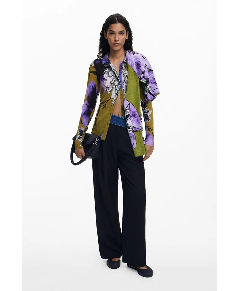 Desigual Women's Buttoned T-shirt designed by Mr. Christian Lacroix