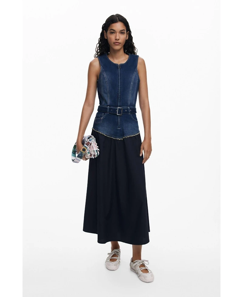 Desigual Women's Denim combined dress