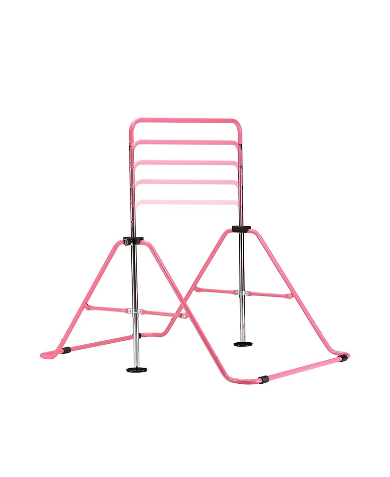 Zenova Gymnastics Bar Kids, Junior Training Bar, Height Adjustable Horizontal Bars, Folding Gymnastics Bars Monkey Bars for Kids