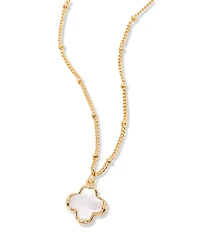 brook & york Gold Plated Chatham Clover Cultivated Pearl Short Pendant Necklace