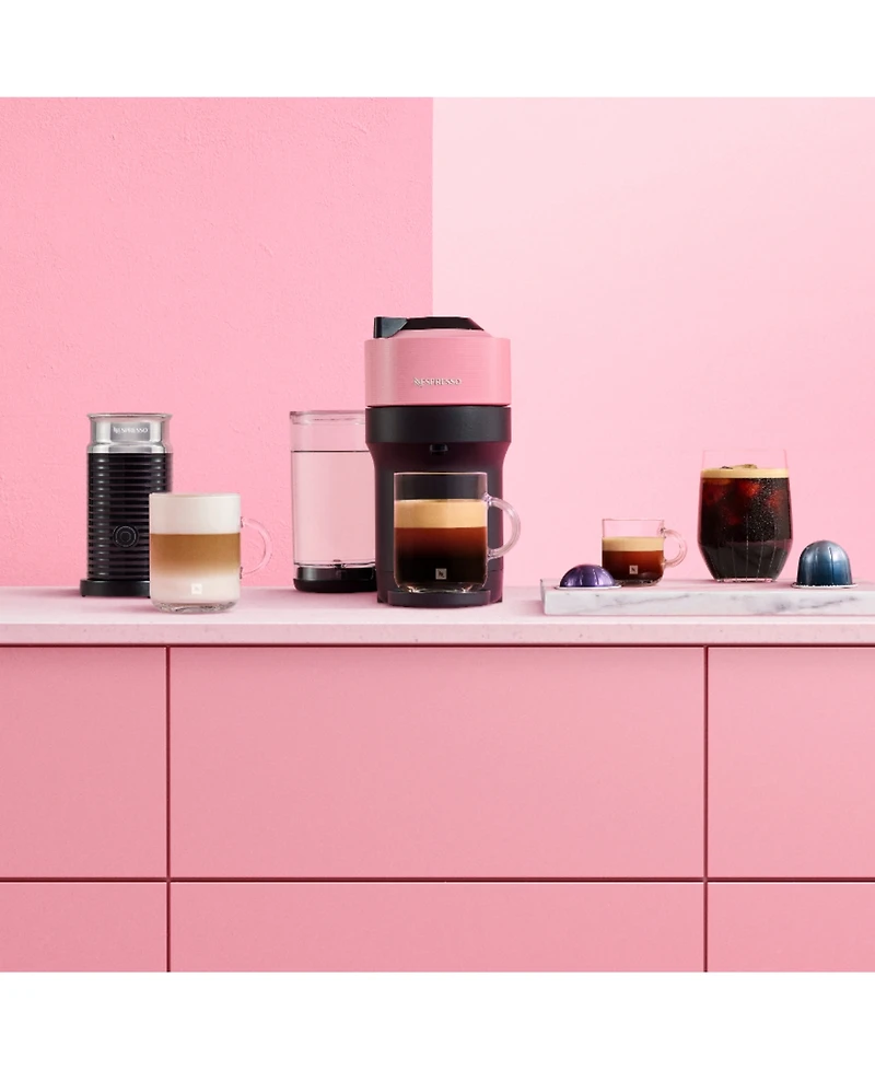 Nespresso Vertuo Pop+ Coffee and Espresso Maker by DeLonghi with Milk Frother, Candy Pink