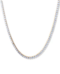 brook & york Gold Plated Isabella Opal Blue Tennis Necklace