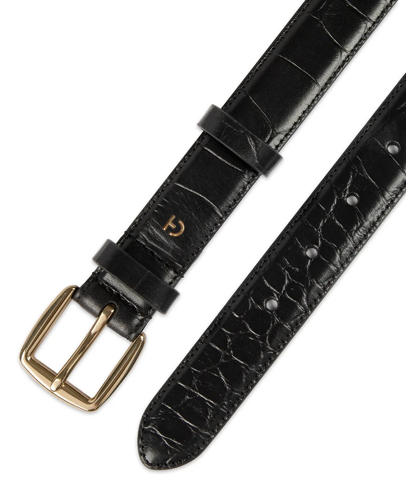 Cole Haan Women's Classic Square Buckle Leather Trouser Belt