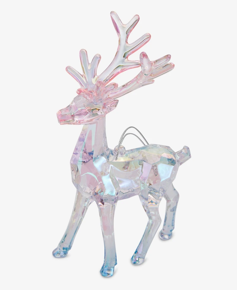Holiday Lane Pastel Shine Pink and Blue Reindeer Ornament, Macy's Exclusive
