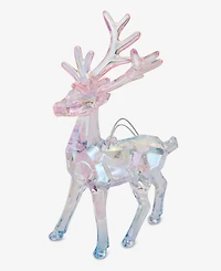 Holiday Lane Pastel Shine Pink and Blue Reindeer Ornament, Macy's Exclusive