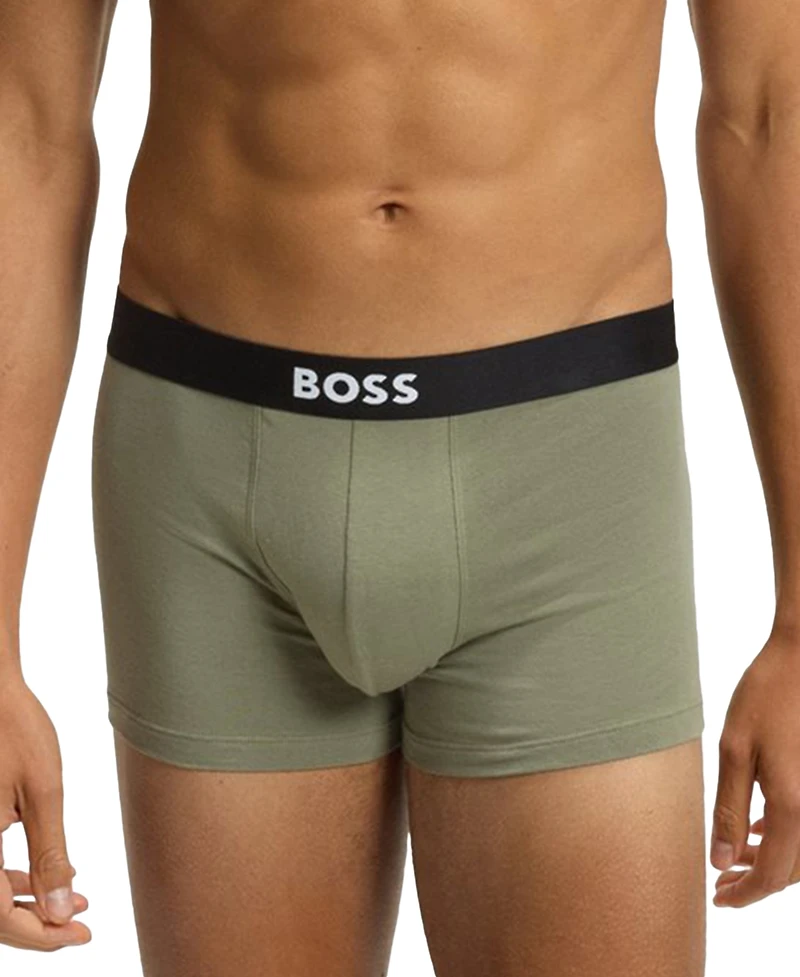 Boss by Hugo Men's One 3-Pk. Logo Waistband Trunks