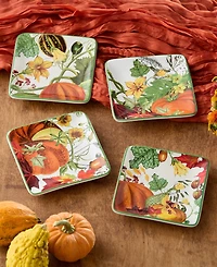 Certified International Harvest Fields Canape Plates, Set of 4