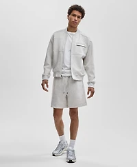 Mode of One Men's Relaxed Fit Long Sleeve Zip-Front Heathered Scuba Jacket, Macy's Exclusive