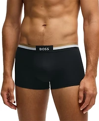 Boss by Hugo Men's Motion 3-Pk. Stripe Logo Waistband Trunks