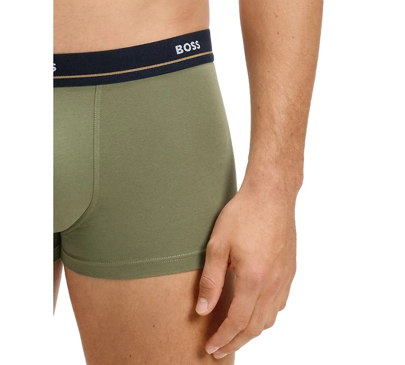 Boss by Hugo Boss Men's Essential 5-Pk. Logo Waistband Trunks