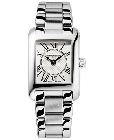 Frederique Constant Women's Swiss Carree Stainless Steel Bracelet Watch 23mm