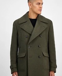 Ted by Baker Men's Modern Fit Melange Overcoat