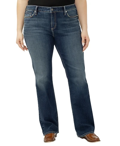 Silver Jeans Co. Plus Elyse Mid Rise Comfort Fit Bootcut