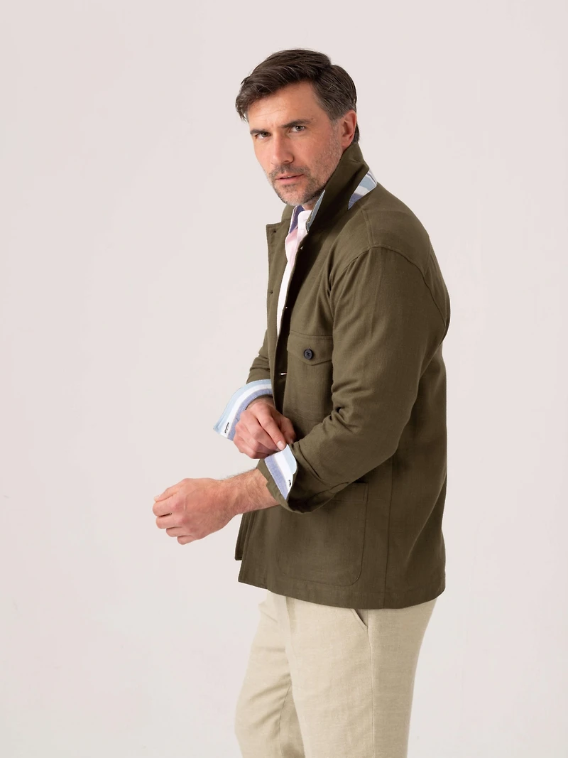 Koy Clothing Men's Kikoy Cotton Shirt Jacket