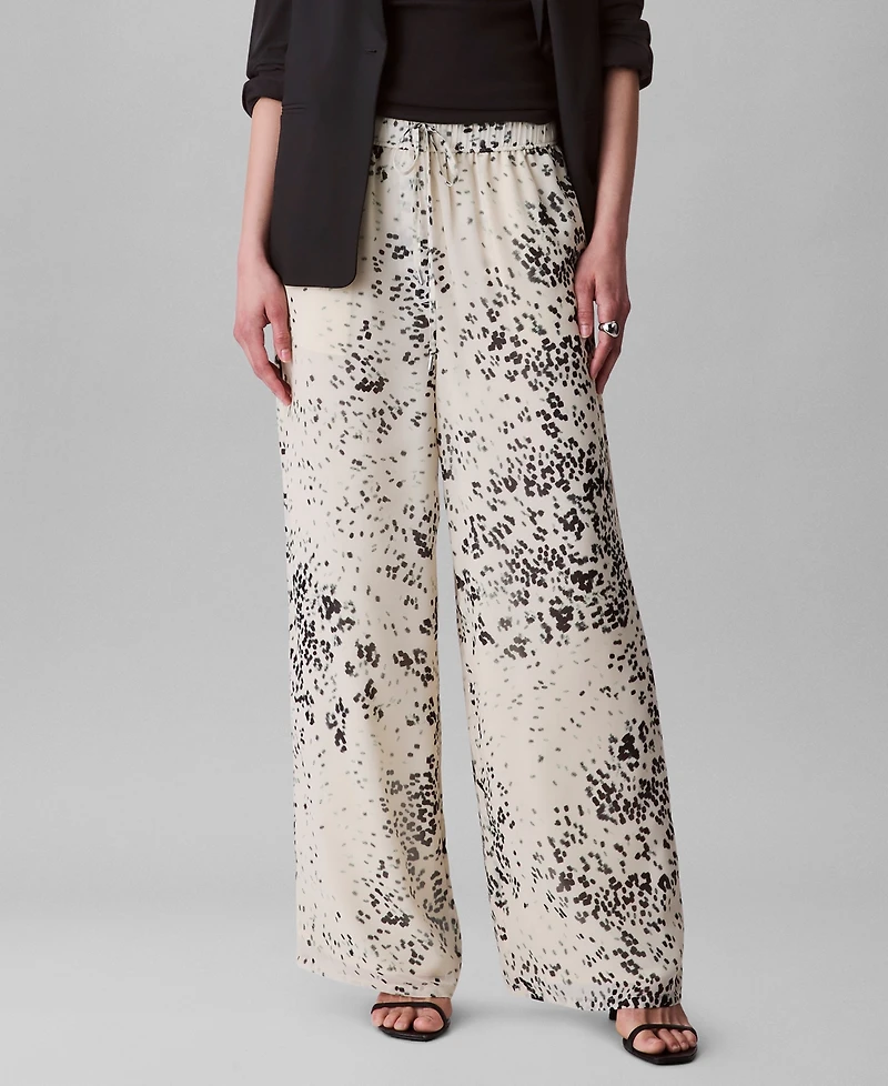 Calvin Klein Women's Printed Pull-On Pants