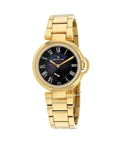 Christian Van Sant Womens Cybele Black Mother Of Pearl Dial Watch Cv0235