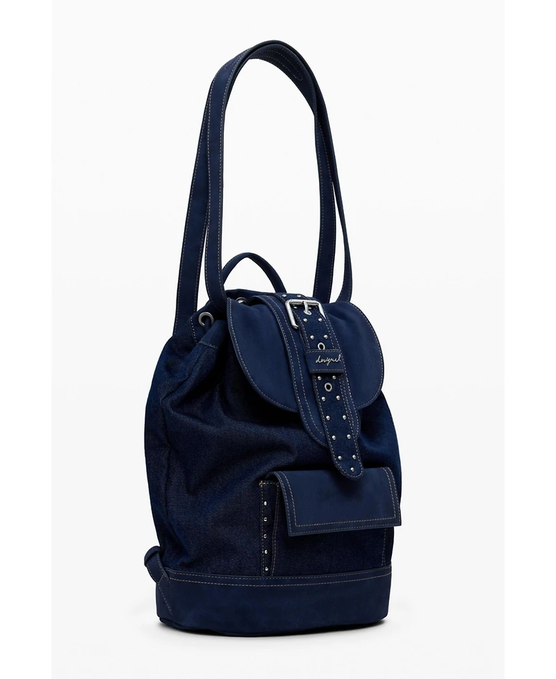 Desigual Women's Medium convertible denim bucket backpack