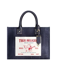 True Religion Buddha Pocket Denim Tote