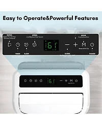 Zafro 6,000 Btu Portable Ac with Fan and Dehumidifier, Smart App, Remote Control, 24H Timer, Led Display, Easy Room Cooling and Humidity Control