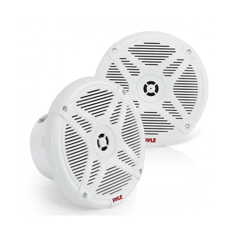 Pyle Ceiling Wall Mount Enclosed Speaker, 400W Stereo 6.5" Full Range, Deep Bass, Flush Mount, 50Hz-20kHz, White