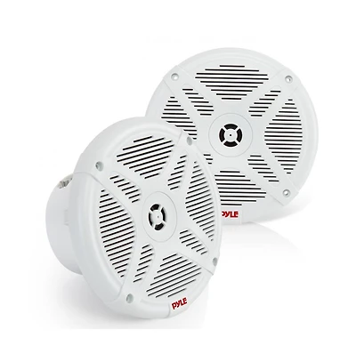 Pyle Ceiling Wall Mount Enclosed Speaker, 400W Stereo 6.5" Full Range, Deep Bass, Flush Mount, 50Hz-20kHz, White