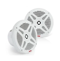 Pyle Ceiling Wall Mount Enclosed Speaker, 400W Stereo 6.5" Full Range, Deep Bass, Flush Mount, 50Hz-20kHz, White