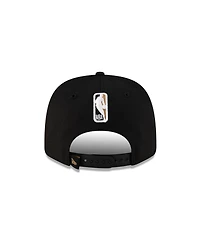 New Era Men's White/Black Oklahoma City Thunder 2025 Nba Finals Champions Parade 9SEVENTY Stretch-Snap Adjustable Hat